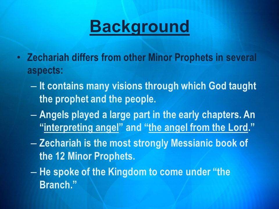 outline of the book of zechariah